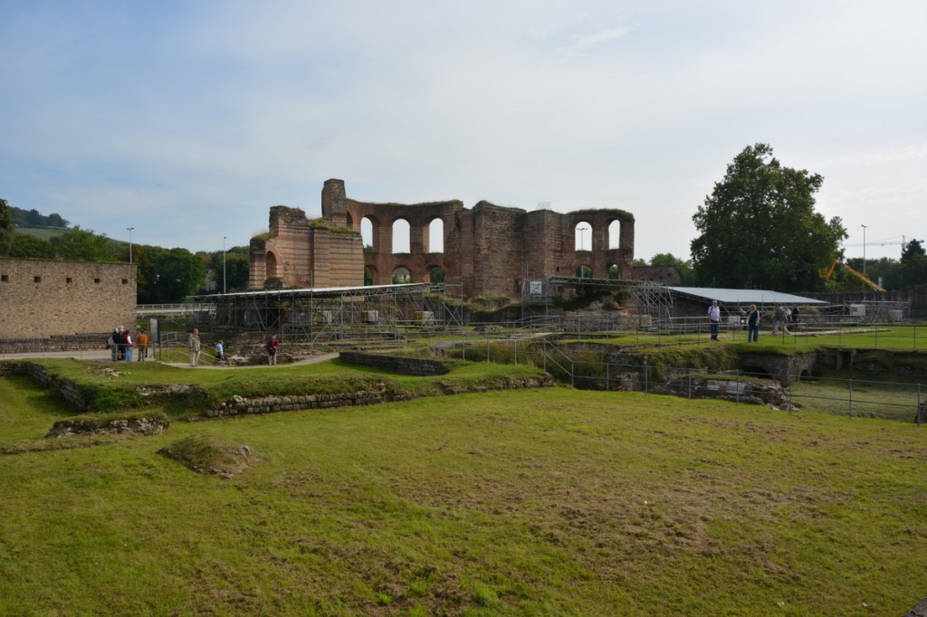 Approaching the Imperial Baths of Trier